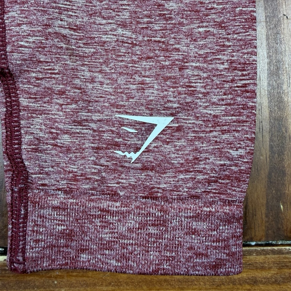 Gymshark Raspberry Small Athletic Window Leg Cuff Details Leggings Gym Workout - Picture 7 of 9